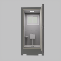 Toilettes portables personnalisées avec logo |   Toilettes extérieures préfabriquées avec logo et couleur de l'entreprise pour événements et chantiers de construction
