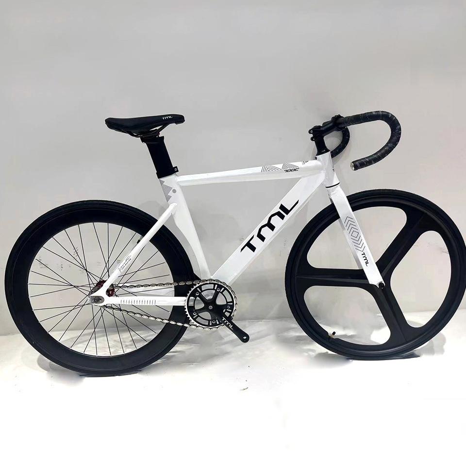 シングルスピードバイク ブラック/ホワイト Factory-Sale-Single-Speed-