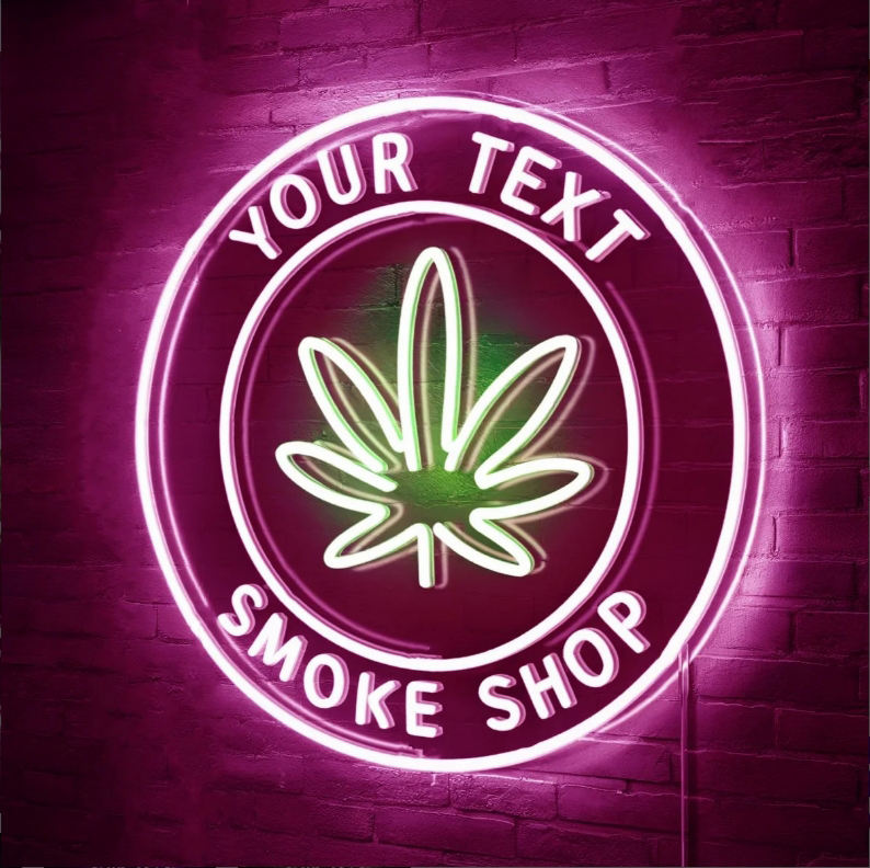 Custom LED Neon Sign for Smoke Shop Wall Decoration IP65 Rated Plastic Neon Lights