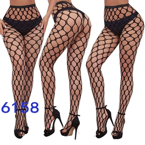 Collants sexy transparents en nylon à haute élasticité, résille florale en dentelle pour femme, vente en gros - Product Image 4