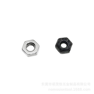 Tuerca hexagonal NOMOSION M3.5, rosca gruesa, clase 8, acero al carbono, niquelado, óxido negro, para sistema imperial - Product Image 4
