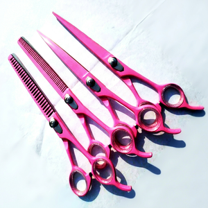 Ciseaux professionnels à lame convexe pour poils de chien, ultra-légers, 6,25 pouces, ciseaux de toilettage pour animaux de compagnie à lame courbée, doigt fixe symétrique - Product Image 2