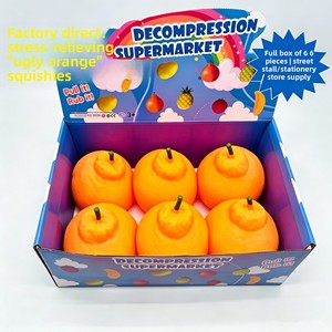 Divertida Pelota Gigante de Descompresión en Forma de Naranja, Juguete Elástico Creativo con Simulación de Fruta, Juguetes Antiestrés - Product Image 5