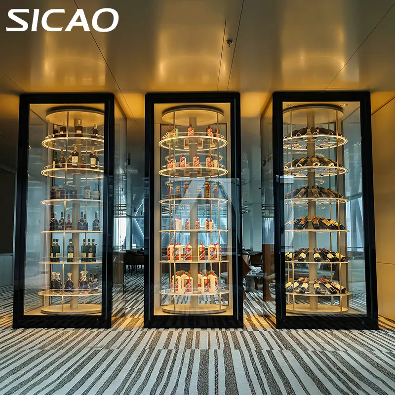 Contemporary Modern wine cellar display fridge custom wine cellars design wine&beverage cooler with transparent light