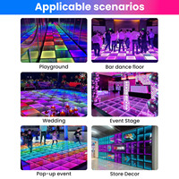3D Infinity Spiegel LED Tanzflächen-Panel Licht RGB Vollfarbig für Hochzeit Party Bühne Event Dekoration