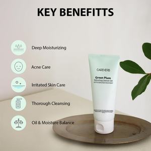 Organic <b>Cleaning</b> Products Blackhead Remover Acne Face Wash Deep <b>Cleans</b> Pore Cleansing <b>Green</b> Plum Refreshing Cleanser Gel - Product Image 4