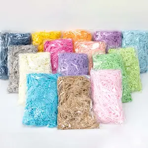 DIY Dry Straw Box Filler Wholesale High Quality Shredded Paper Raffia Grass For Valentine's Day Decoration Gift Box Packing