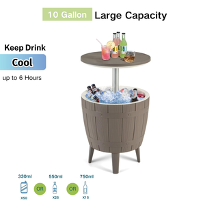 Cool Bar giardino esterno secchiello del ghiaccio in plastica tavolo di raffreddamento per feste in giardino, raduni in spiaggia, picnic e cortile BBQs - Product Image 2