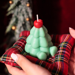 Bougie parfumée en forme de <span class=keywords><strong>sapin</strong></span> de Noël, vente en gros personnalisée, décoration de Noël faite à la main, souvenir de vacances, cadeau - Product Image 2