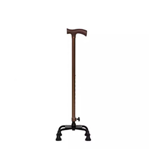 ไม้เท้าสี่ขาแบบปรับระดับได้ ทำจากสแตนเลส สำหรับผู้สูงอายุ - Product Image 5