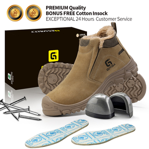 GUYISA Botte <span class=keywords><strong>de</strong></span> sécurité <span class=keywords><strong>de</strong></span> la série Welder Chaussures <span class=keywords><strong>de</strong></span> sécurité anti-écrasement et anti-crevaison en faux daim pour l'hiver - Product Image 4