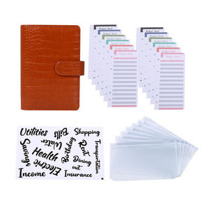 Carpeta de Presupuesto LIUSHUN con Sobres con Cremallera, Hojas Sueltas, Regalo Escolar, Planificador de Cuero PU A5 A6 <span class=keywords><strong>para</strong></span> Ahorrar <span class=keywords><strong>Dinero</strong></span> - Product Image 2