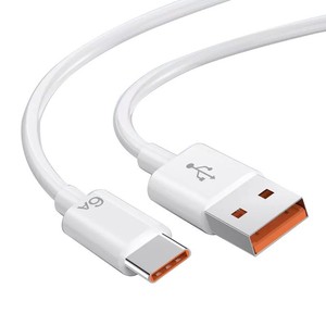 Cable de carga tipo C USB C a USB A, carga rápida para Huawei Xiaomi PD66W SuperVOOC, color blanco - Product Image 3