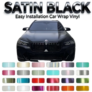 <span class=keywords><strong>Pellicola</strong></span> Vinilica Automobilistica PET Satinata Nera di Alta Qualità Senza Residui Facile da Installare <span class=keywords><strong>Pellicola</strong></span> Vinilica Lucida 3M per Wrapping Completo <span class=keywords><strong>Auto</strong></span> - Product Image 1