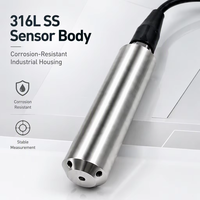 Medidor de Líquidos Sumergible Antiobstrucción RS485 Modbus RTU IP68 con Sonda de Acero Inoxidable para Aguas Residuales y Pozos, Fabricante OEM