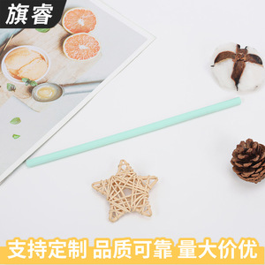 Silicone <b>Straw</b> Set Straight <b>Straws</b> Blue <b>Reusable</b> For Juice Milk Tea Beverages Cocktails - Product Image 4