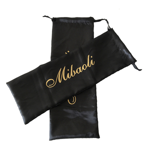 Özel Logo baskı saten kozmetik cilt bakımı ambalaj çantası yumuşak Slik makyaj için uçucu yağ çanta İpli çanta - Product Image 4