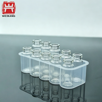 Boîte à flacons pour poudre lyophilisée, boîte PP pour vaccin pour animaux de compagnie avec couvercle, emballage plastique transparent