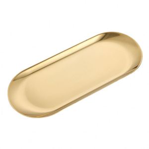 Korean Stainless Steel Dish Plate Good Quality <b>Gold</b> Silver <b>Tray</b> Dish Oval BBQ Dishes Commercial Use - Product Image 1