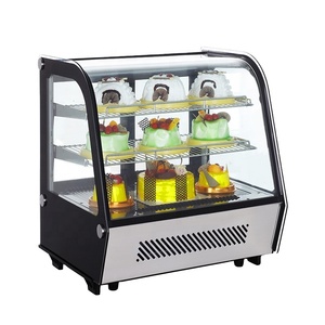 Vitrina Exhibidora de Pasteles Smad DDS-100WR de 100L con Triple Cubierta y Enfriamiento por Aire, Cuatro Lados de Vidrio - Product Image 1