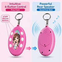 Porte-clés en plastique multi-boutons avec enregistrement vocal en silicone, son ovale, accessoire de porte-clés parlant personnalisé