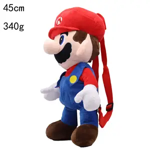 Promotionele Groothandel Best Verkopende Anime Figuur Stripfiguur Mario Pluche Tas Rugzak