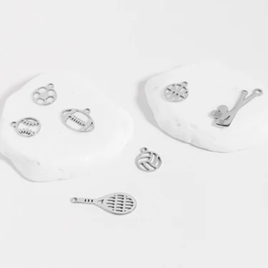 Dijes Personalizados de Acero Inoxidable para Deportes: Voleibol, Béisbol, Fútbol, Baloncesto, Rugby, Hockey, Tenis, Accesorios para Hacer Joyería DIY - Product Image 5