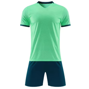 Jersey Latihan Sepak Bola Lengan Pendek Kustom Berkualitas Tinggi, Seragam Kain Poliester Elastis Bernapas yang Dapat Dipersonalisasi, Unisex - Product Image 4
