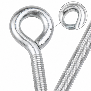 Boulon à œil fermé en acier au carbone, zingué, à anneau rond, fixation robuste pour point de levage et ancrage - Product Image 2