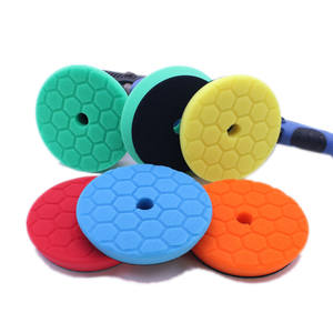 Patrón de diamante hexagonal textura de fútbol máquina DA/GA borde en ángulo almohadilla de esponja de poliéster para pulir detalles de automóviles - Product Image 3