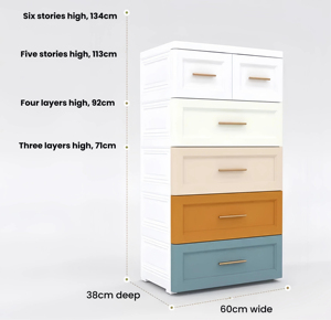 5 Lớp Đa Chức Năng Tủ Quần Áo Đầy Màu Sắc Tổ Chức Đồ Chơi Sách Đồ Ăn Nhẹ Quần Áo Tổ Chức Nhựa Lưu Trữ Ngăn Kéo - Product Image 3