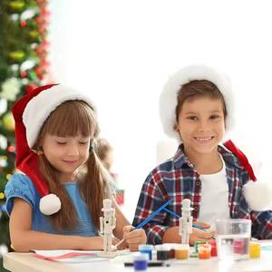 YUYANG Décoration de Noël traditionnelle de 18 cm, <span class=keywords><strong>casse</strong></span>-<span class=keywords><strong>noisette</strong></span> en <span class=keywords><strong>bois</strong></span> à <span class=keywords><strong>peindre</strong></span> soi-même avec autocollants, ornements pour la maison - Product Image 2