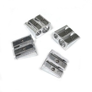 Sacapuntas de Metal y Aluminio Personalizado, Mini, Bonito, con Forma Inclinada y Doble Orificio, para Material Escolar y de Oficina - Product Image 2