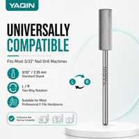 Yaqin manucure salon de manucure approvisionnement rotation bidirectionnelle sécurité professionnelle 3/32 ''carbure Nature tampon à ongles foret à ongles