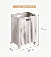 Panier à linge pliable, rangement domestique multifonctionnel pour vêtements, adapté à la salle de bain