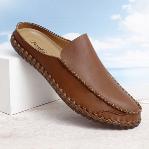 Sandales d'été confortables et durables en cuir pleine fleur, best-seller, bonne qualité, pantoufles en cuir de vachette véritable - Product Image 2