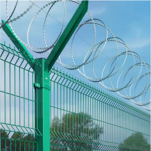 รั้วสนามบินพีวีซีแบบโค้งงอได้3D รั้ว3D คอนเสิร์ตทาด้วยแผงรั้วลวดหนามสนามบินชุบสังกะสี - Product Image 6