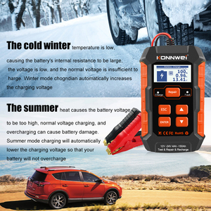 Outil de <span class=keywords><strong>diagnostic</strong></span> de batterie automobile multifonctionnel KONNWEI KW520, chargeur intelligent 10A 5A avec plusieurs langues - Product Image 5