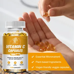 Private Label 120 Stuks Low Moq Veganistische-Vriendelijke Vitamine C Softgels Capsules Sportvoedingssupplement
