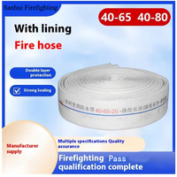 Tuyau d'incendie doublé de polyuréthane PU haute pression 40-65 bar 40-80mm diamètre pour bouche d'incendie accessoire d'équipement de lutte contre l'incendie