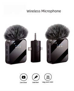 Portable Dual Mic Wireless Lapel <b>Microphone</b> 3 in 1 Noise Canceling Lavalier <b>Microphone</b> Fo Vlog TikTok Live Streaming - Product Image 2
