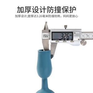 Zhan Hanlai Weishi – couvercle de poignée de porte en silicone avec ventouse, gris, à fixation murale, JY315 - Product Image 2