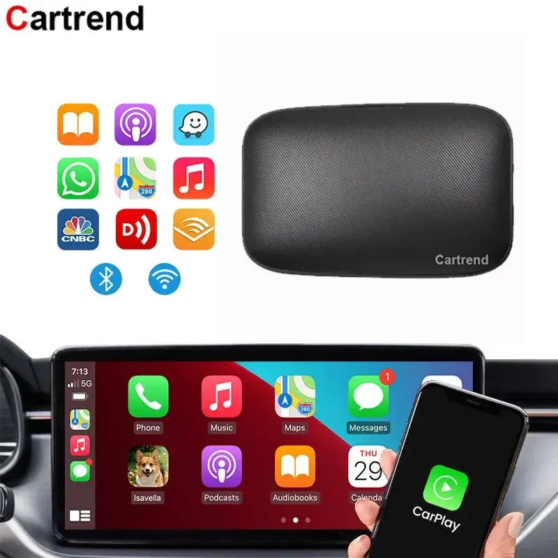 Smart Ai Box per USB Car Wireless CarPlay Android Auto Interface Streaming Adapter Mirror Link Tool dalla fabbrica di origine originale