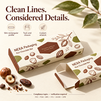 Boîtes d'emballage personnalisées pour barres chocolatées, vente en gros, logo imprimé, cartons pliants en carton, tailles entièrement personnalisables