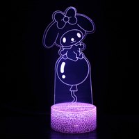Lámpara táctil de ilusión divertida ABS LED decorar habitación lámparas de mesa divertidas Mini luces para el hogar diseñado luz de noche decoración de habitación estrellada