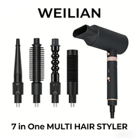Outils de coiffage multifonctionnels 7 en 1, brosse à air chaud en céramique ionique, sèche-cheveux professionnel pour salon, styler