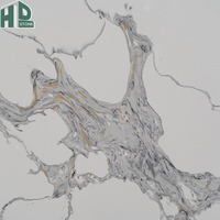 Dalle de quartz Calacatta 6733 résistante aux taches, aux rayures et à la chaleur, avec veines grises, en quartzite blanc, pour plan de travail de cuisine et projets de construction