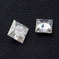 Berlian Moissanite DVVS Berkualitas Tinggi Warna Putih Bentuk Persegi 1mm*1mm-10*10mm 1ct-6ct Potongan Princess