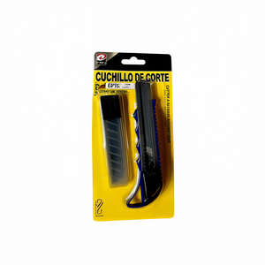 Cuchillo Multiusos Erpsl 33015 con Hojas de Acero Inoxidable, Paquete de 12 Unidades con Mango de Plástico para Cortar Cartón Grueso - Product Image 2