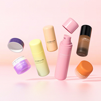 Luxe Vide Rond Mat Beige PP Plastique 30 50 100 150 ml Pompe Sans Air Crème Lotion Sérum Cosmétique Emballage Bouteille Soins De La Peau